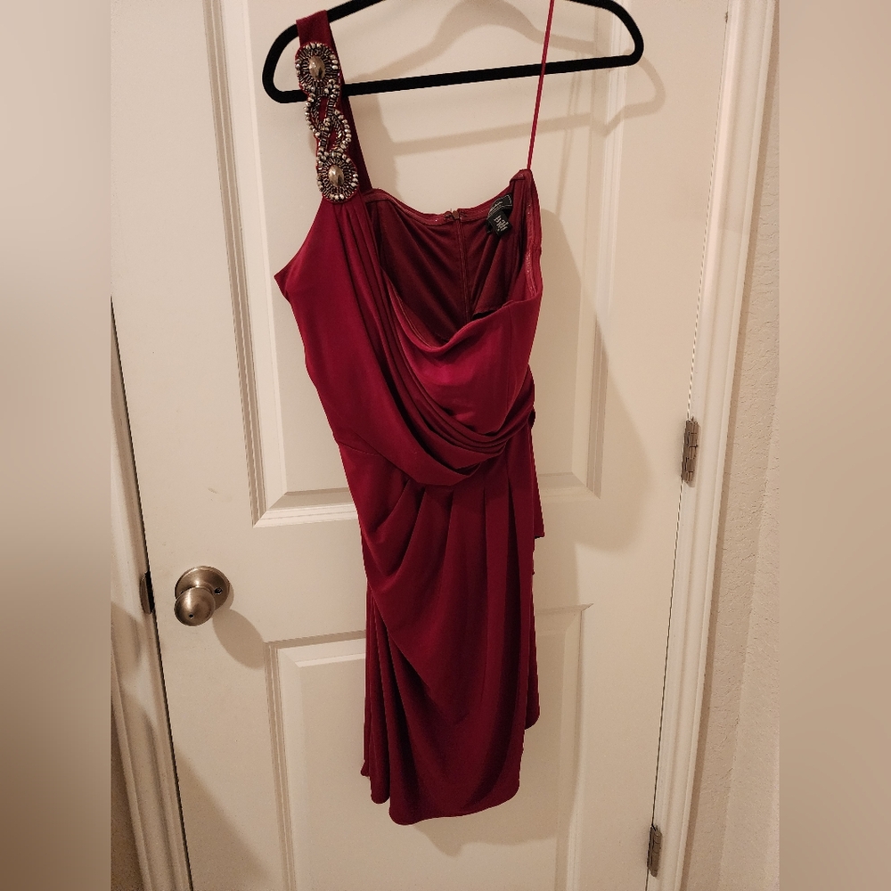 Burgundy short dress